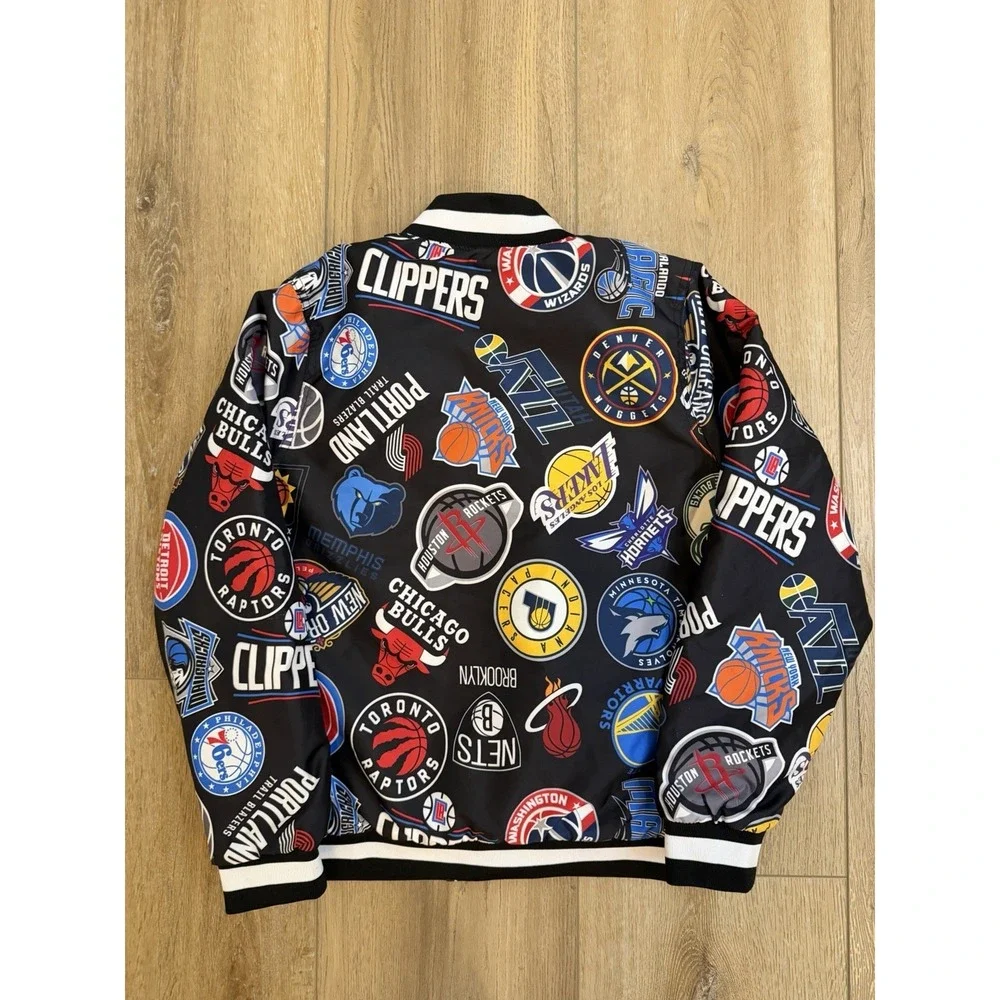 🔥🔥NBA Collage Patch Jacket Coat Size Youth‎ 10/12 🔥🔥